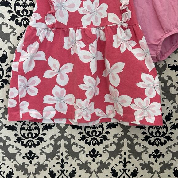 Carter’s Baby Girl 24M Pink Floral Dress Set with‎ Bloomers Casual Summer Travel - Picture 4 of 11